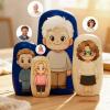 SOUFEEL Personalized Matryoshka Nesting Dolls, Custom Family Photo in Cartoon Style, Unique Valentines Gift for Couples, Parents & Friends, Animal Nesting Dolls Also Available view 1