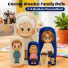 SOUFEEL Personalized Matryoshka Nesting Dolls, Custom Family Photo in Cartoon Style, Unique Valentines Gift for Couples, Parents & Friends, Animal Nesting Dolls Also Available view 2