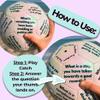 StayCalm Wellness Products Therapeutic Conversation Ball, 30 Questions for Group Activities, Therapy Sessions, Family Discussions, Iridescent Soccer Ball Design view 2