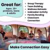 StayCalm Wellness Products Therapeutic Conversation Ball, 30 Questions for Group Activities, Therapy Sessions, Family Discussions, Iridescent Soccer Ball Design view 3