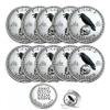 10PCS The F-CAW-F Coin  for Those Who Laugh at Life and Give Zero F*CKS!3D Metal Engraved Coin with case,Black Raven Last Fuck Coin,Adult Humor Gift for Friends view 1