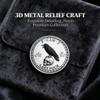 10PCS The F-CAW-F Coin  for Those Who Laugh at Life and Give Zero F*CKS!3D Metal Engraved Coin with case,Black Raven Last Fuck Coin,Adult Humor Gift for Friends view 3