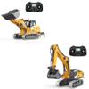 KidsFaves Pro-Grade Remote Control Excavator+Remote Control Bulldozer for Adult Metal Micro-Scale RC Construction view 1