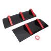 2PCS Rear Bumper Lip Diffuser Universal Lower Bumper Spoiler Shark Fin for 1 Series E90 E91 Black Red 33 07in ABS Material view 1