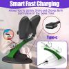 Zowdrix Handle Charging Dock, Dual Charger Controller with 2 Rechargeable Batteries, Charging Station Dock with LED Indicator Black view 2