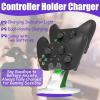 Zowdrix Handle Charging Dock, Dual Charger Controller with 2 Rechargeable Batteries, Charging Station Dock with LED Indicator Black view 3