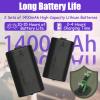 Zowdrix Fast Dual Charging Station Controllers, Includes 2 x High-Capacity Batteries with LED Indicator & Overcharge Protection Black view 3