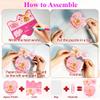 24 Packs Valentines Cards for Kids Classroom with Heart Jigsaw Puzzle Set,Valentines Day Gifts for Kids School,Classroom Must Haves Exchange Prizes Valentines Party Favors for Him Her Boys and Girls view 3
