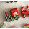 Christmas Decorations Wooden Four Section Train DIY Scenery view 3