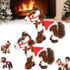 2Pcs Spotted Electric Plush Horse, Interactive Soft Adorable Pony with Joyful Neighing Sound Cute Plushie Red Saddle Green Jingle Bell Walking Wagging Head Tail Stuffed Pet Christmas Birthday Gifts view 1