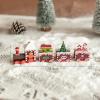 Christmas Decorations Wooden Four Section Train DIY Scenery view 2