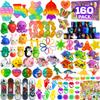 160 Pcs Fidget Toys Party Favors Pack, Randomly Selected Pop Sensory Set Gifts Stickers for Kids Adults Boy Girl Stocking Stuffers Autistic Bulk Goodie Bag Filler Treasure Box Classroom Prizes School view 1