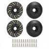6MM 9MM 12MM 15MM 18.5MM 22MM Brass Wheel Hub Hex Adapter Disc Weights Compatible with 1.9 2.2 Beadlock Wheels for RC Crawler Vehicles(Black 4PCS 6MM) view 1