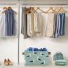 Seagulls Birds Teal Pattern Rectangular Storage Bin Basket with Handles - Nursery Storage Laundry Hamper Storage Baskets view 4