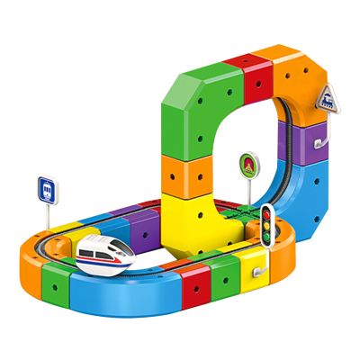 Magical Track Car Set, DIY Race Car Building Toy Train Track, Electric Gravity-Defying 3D Racing Car Railtrack, for Boys & Girls Ages 3-8(51-123PCS) (51PCS, Rainbow)