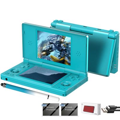 Aivuidbs RG DS Foldable Handheld Game Console RK3568 Anbernic RG DS Android 14 System two-Player Joystick Top and Bottom Dual Screen 4 inch OCA Full Touch Screen 4000mAh 3 + 32gb (RG DS-Turquoise Blue-new)