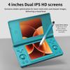 Aivuidbs RG DS Foldable Handheld Game Console RK3568 Anbernic RG DS Android 14 System two-Player Joystick Top and Bottom Dual Screen 4 inch OCA Full Touch Screen 4000mAh 3 + 32gb (RG DS-Turquoise Blue-new) view 3