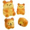 4pcs Kawaii Bear & Capybara Slow Rising Squishy Toys - 3 Styles Soft Bread Toys Stress Relief Fidgets for Adults, Cute Desk Decor & Gift Idea view 1