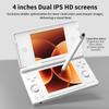 Aivuidbs RG DS Foldable Handheld Game Console RK3568 Anbernic RG DS Android 14 System two-Player Joystick Top and Bottom Dual Screen 4 inch OCA Full Touch Screen 4000mAh 3 + 32gb (RG DS Polar White-new) view 3