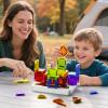 Niukdier Magnetic Tiles Mini Travel Toddler Set 60pcs Magnetic Blocks Building Kids Toys, Montessori Preschool Classroom Must-Haves Educational Learning Sensory Toys for 3+ Year Old Boys view 2