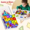 Niukdier Magnetic Tiles Mini Travel Toddler Set 60pcs Magnetic Blocks Building Kids Toys, Montessori Preschool Classroom Must-Haves Educational Learning Sensory Toys for 3+ Year Old Boys view 4