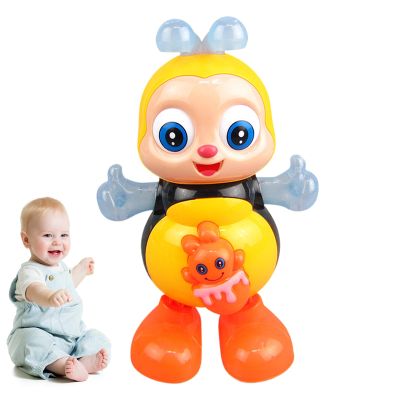 Dancing Cartoon Bee Toy,Singing, Dancing, and Rocking Cartoon Bee,Sensory Fun Developmental Cartoons Toy for Kids Christmas Easter Basket Filler Travel Home School Playtime