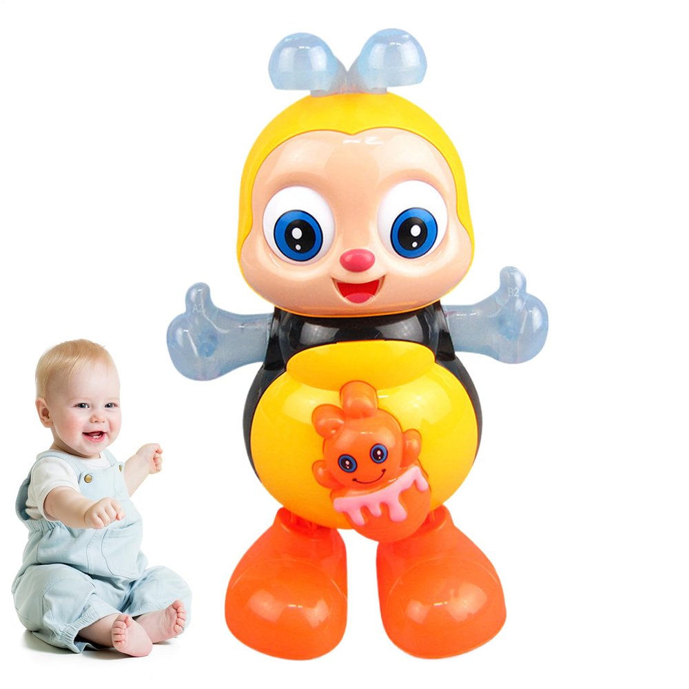 Dancing Cartoon Bee Toy,Singing, Dancing, and Rocking Cartoon Bee,Sensory Fun Developmental Cartoons Toy for Kids Christmas Easter Basket Filler Travel Home School Playtime