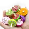 Zaleny 48 Pcs Fruit Spinning Tops Fun Wooden Spin Tops for Kids Toddlers Gyroscope Wood Spinner Educational Toys Class Prizes view 1