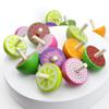 Zaleny 48 Pcs Fruit Spinning Tops Fun Wooden Spin Tops for Kids Toddlers Gyroscope Wood Spinner Educational Toys Class Prizes view 3