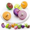 Zaleny 48 Pcs Fruit Spinning Tops Fun Wooden Spin Tops for Kids Toddlers Gyroscope Wood Spinner Educational Toys Class Prizes view 4