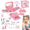 72-Piece Pink Makeup Set , Washable Makeup Set with Mirror, Children's Pretend Play Game,Child Play Makeups Toys , Age 3-12 Year Old Children view 1