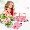 72-Piece Pink Makeup Set , Washable Makeup Set with Mirror, Children's Pretend Play Game,Child Play Makeups Toys , Age 3-12 Year Old Children view 3