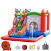Inflatable Bounce Castle with Blower for Kids 3-12, 6-in-1 Christmas Bounce House,Outdoor/Indoor Bouncy Castle for Toddlers with Splash Slide,Climbing Wall,Ball Pit,Jumping Area 153" x 102" x 83" view 1
