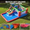 Inflatable Bounce Castle with Blower for Kids 3-12, 6-in-1 Christmas Bounce House,Outdoor/Indoor Bouncy Castle for Toddlers with Splash Slide,Climbing Wall,Ball Pit,Jumping Area 153" x 102" x 83" view 3