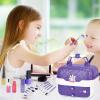 72-Piece Pink Makeup Set , Washable Makeup Set with Mirror, Children's Pretend Play Game,Child Play Makeups Toys , Age 3-12 Year Old Children view 2