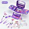 72-Piece Pink Makeup Set , Washable Makeup Set with Mirror, Children's Pretend Play Game,Child Play Makeups Toys , Age 3-12 Year Old Children view 3