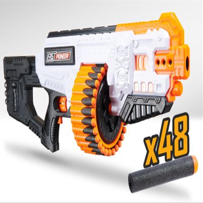 Electric Automatic Toy with Scope Fast Machine Electric Dart Blaster with 48 Foam Darts, Rotating Drum for 14+ / Adults 18+