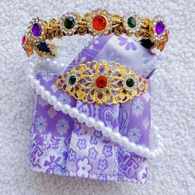 Suitable for 10-20cm Trend Dolls, Different Ethnic Styles Doll Clothes (Without Dolls) (17cm Light Elegant Purple Thai Clothing)