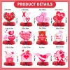 12Pcs Valentine Centerpieces for Tables - Valentines Day Decorations for Party Valentines Table Decor Valentine Table Decorations for Birthday Party Supplies view 2