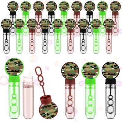 Rotatingpals 24 Pack Bulk Bubble Wands Cartoon Party Supplies Story Theme Birthday Party Supply Cartoon Theme Birthday Bag Stuffers Supplies Decorations for Adults(Wand,Camouflage)