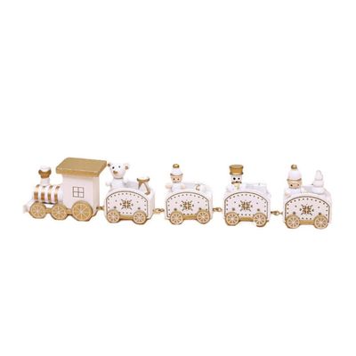 Christmas Train Ornaments Wooden Mini Christmas Train Toys Festival Decor for Kids Style6 Decor