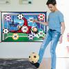 Apujent Soccer Ball Game Set for Kids Football Accuracy Exercise, Toss Soccer Goal Game, Kick Training Kit with Ball, Foldable Flannel Sheet Ground Stakes Hooks for Boys Girls 3+ Birthday view 3