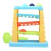 Ball Drop Toy, 4 Tier Ball Drop Tower with Swirling Ramps, Hammer & 4 Balls, ABS Plastic Educational Toy for Babies Toddlers 3 Years Old view 1