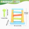 Ball Drop Toy, 4 Tier Ball Drop Tower with Swirling Ramps, Hammer & 4 Balls, ABS Plastic Educational Toy for Babies Toddlers 3 Years Old view 2