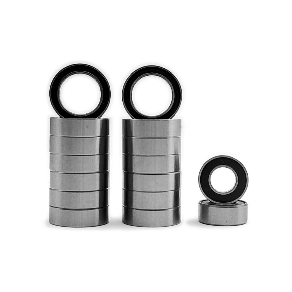AMZRC Compatible with Axial 1/18 Yeti Jr. Can-Am Maverick 4WD Brushed RTR AXI90069 Sealed Ball Bearing Kit (16Pcs) Rc Car Parts