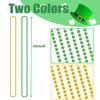 100 PCS St. Patricks Day Necklaces, Green Gold Mardi Gras Christmas Bead Necklaces, 31.5" St. Patrick's Day Green Beads St. Patricks Day Accessories for Mardi Gras, St. Patricks Day Party Favors view 3