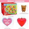 28 Pack Valentines Day Gifts for Kids, Animal Mochi Squishies Filled Heart-Shape Box and Greeting Cards Kawaii Squishies Stress Relief Fidget Toys for Classroom Exchange Gifts Party Favors Prizes view 3