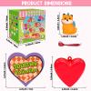 28 Pack Valentines Mochi Squishies Toys and Valentine Cards for Kids, Animal Mochi Squishies Filled Hearts and Valentine Greeting Cards Kawaii Stress Relief Toys Classroom Exchange Party Favors Prizes view 3