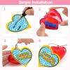 28 Pack Valentines Mochi Squishies Toys and Valentine Cards for Kids, Animal Mochi Squishies Filled Hearts and Valentine Greeting Cards Kawaii Stress Relief Toys Classroom Exchange Party Favors Prizes view 4
