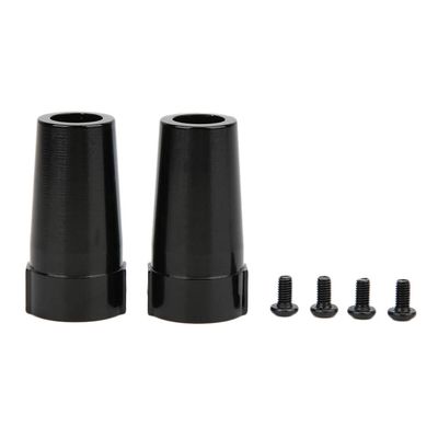 2Pcs Aluminum Alloy Rear Axles Bushing, RC Rear Axles Bushing Accessory, High Hardness CNC Precision Machining, Strong Structure Fit for Wraith AX90018 90020 1/10 RC Car, with 4 Sc (Black)